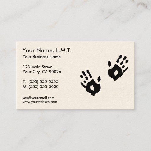 Customizable Massage Therapy Business Cards