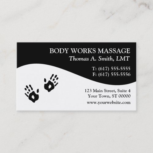 Massage Therapy Business Cards