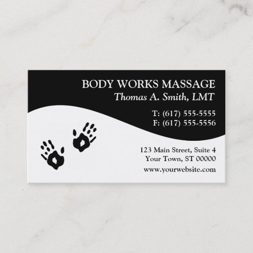Customizable Massage Therapy Business Cards