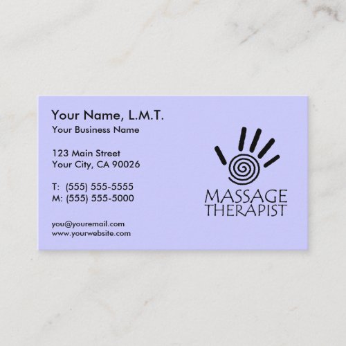 Massage Therapy Business Cards