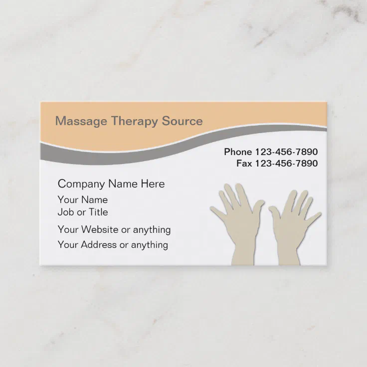 Massage Therapy Business Cards Zazzle