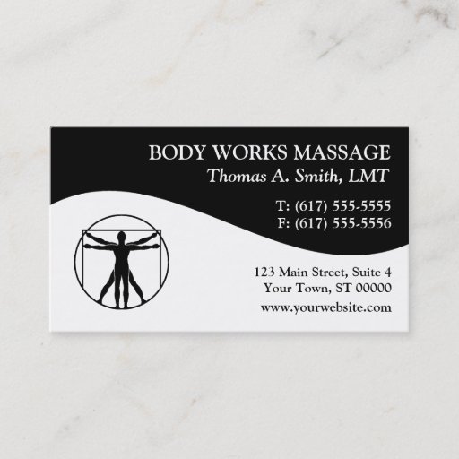 Customizable Massage Therapy Business Cards