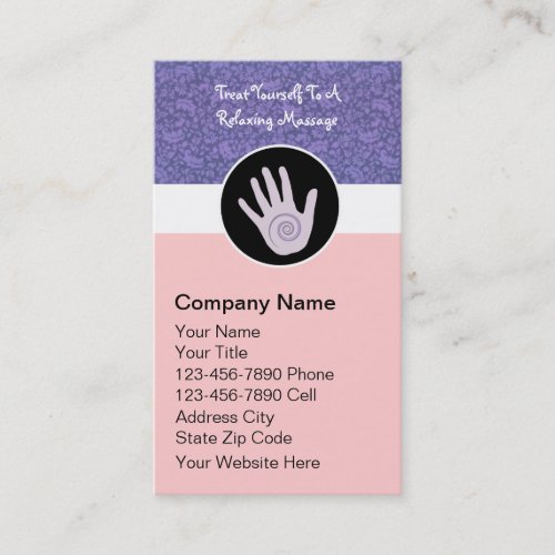Massage Therapy Business Cards