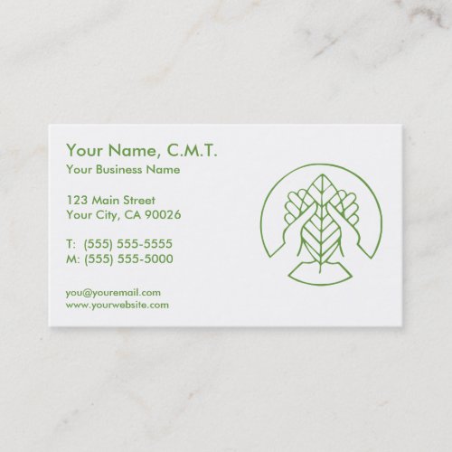 Massage Therapy Business Cards
