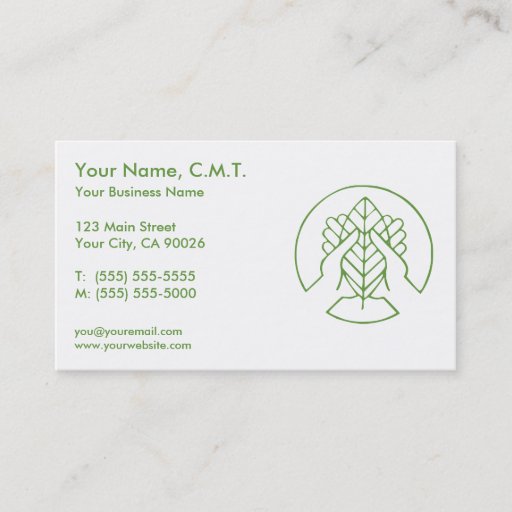 Customizable Massage Therapy Business Cards