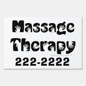 Massage Therapy Business Or Studio Custom Sign by alinaspencil at Zazzle
