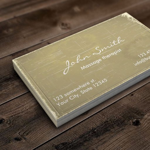 Customizable Old Paper Massage Therapist/Bodywork Business Card