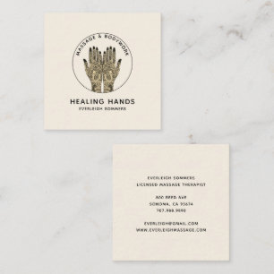 Massage Therapy Classic Cream Business Card