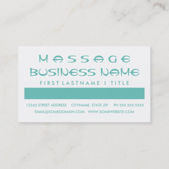 MASSAGE THERAPY customer appreciation (squares) Loyalty Card (Back)