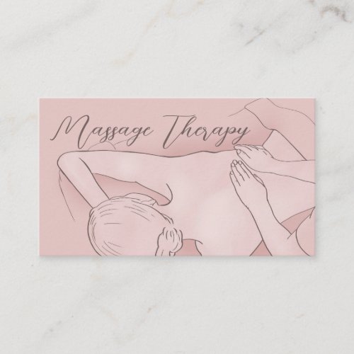 Massage Therapy Drawing with Appointment  Business Card
