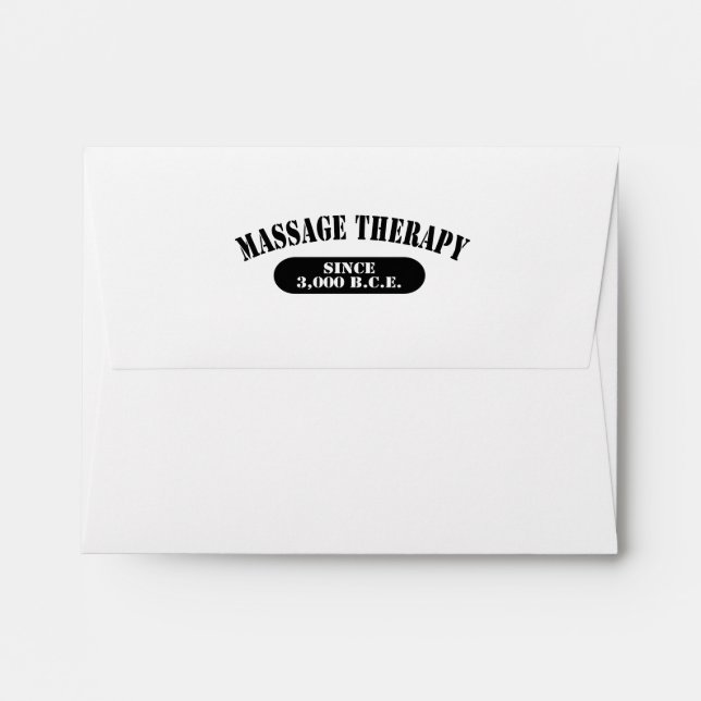 Massage Therapy Envelope (Back (Top Flap))