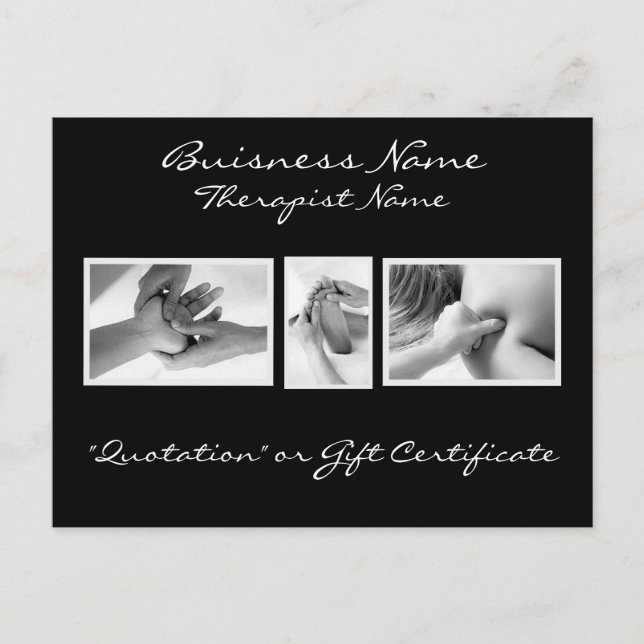 Massage Therapy Gift Card (Front)