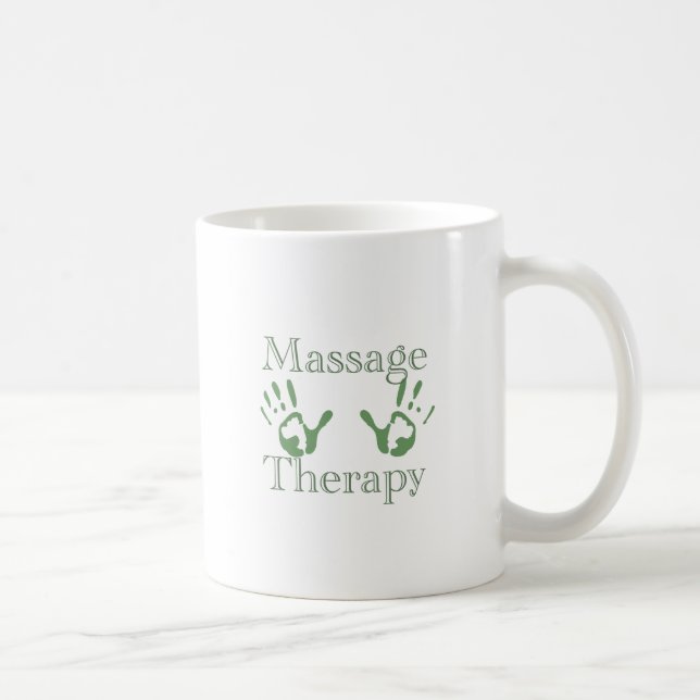 Massage therapy hand prints coffee mug (Right)