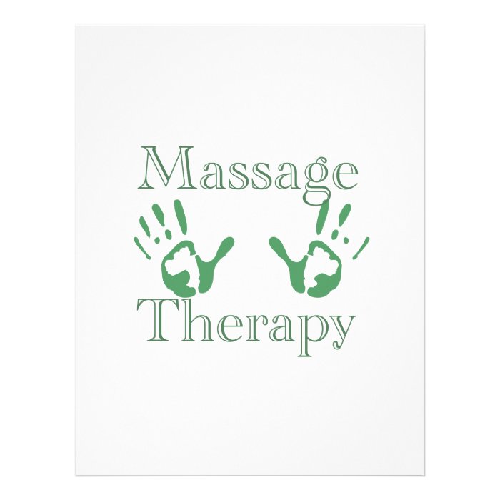 Massage therapy hand prints flyer design