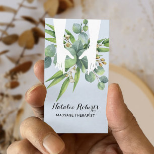Massage Therapy Healing Hands Botanical Health Spa Business Card