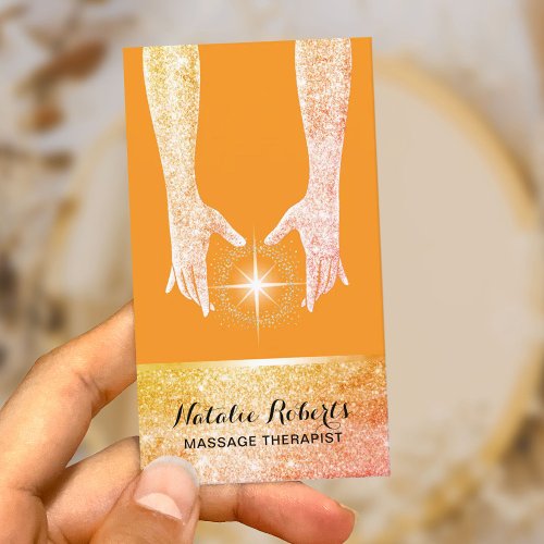 Massage Therapy Healing Hands Energy Spa  Business Card