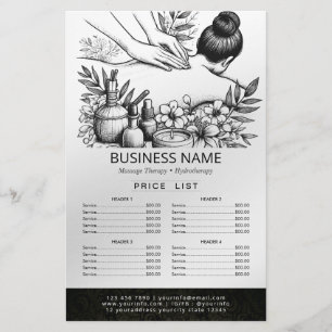 Massage Therapy Healing Hands Energy Spa Price Lis Flyer