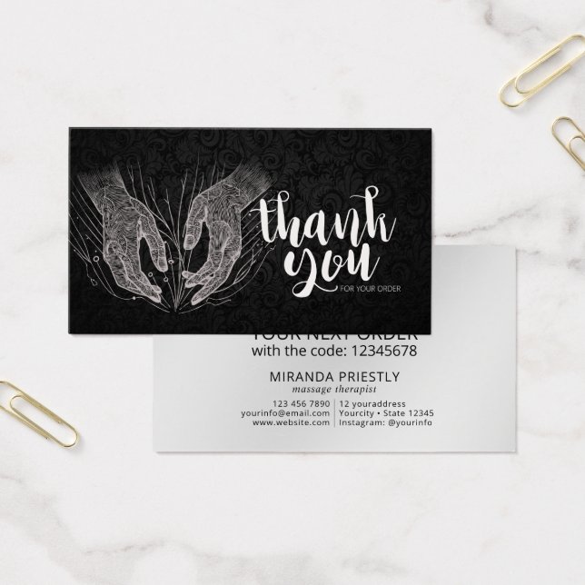 Massage Therapy Healing Hands Energy Spa Thank You (Office)