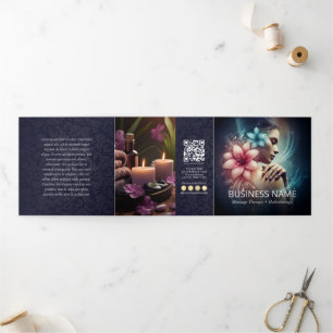 Massage Therapy Healing Hands Energy Spa Trifold