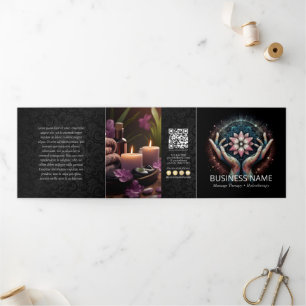 Massage Therapy Healing Hands Energy Spa Trifold