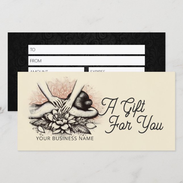 Massage Therapy Healing Hands Energy Spa Wellness (Front/Back)