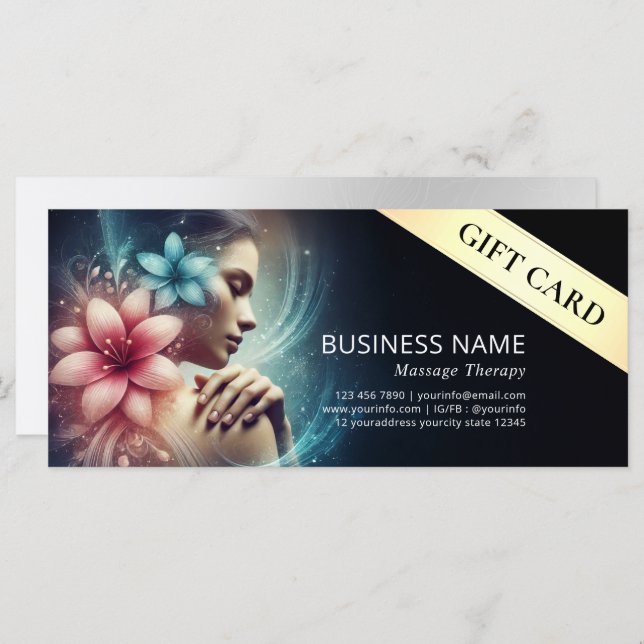 Massage Therapy Healing Hands Energy Spa Wellness (Front/Back)