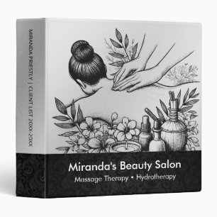 Massage Therapy Healing Hands Energy Spa Wellness 3 Ring Binder