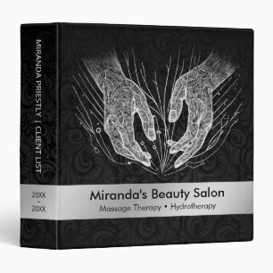 Massage Therapy Healing Hands Energy Spa Wellness 3 Ring Binder