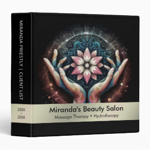 Massage Therapy Healing Hands Energy Spa Wellness 3 Ring Binder