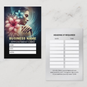 Massage Therapy Healing Hands Energy Spa Wellness Appointment Card