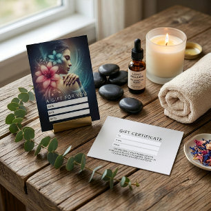Massage Therapy Healing Hands Energy Spa Wellness Appointment Card