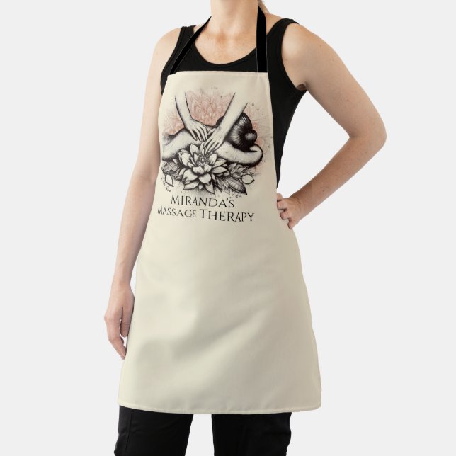 Massage Therapy Healing Hands Energy Spa Wellness Apron (Insitu)