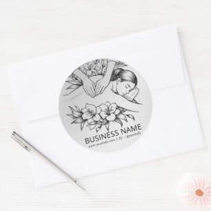 Massage Therapy Healing Hands Energy Spa Wellness Classic Round Sticker