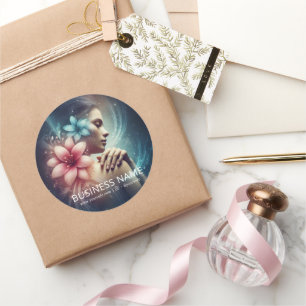 Massage Therapy Healing Hands Energy Spa Wellness Classic Round Sticker