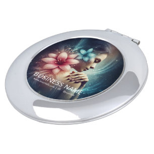 Massage Therapy Healing Hands Energy Spa Wellness Compact Mirror