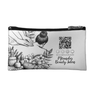 Massage Therapy Healing Hands Energy Spa Wellness Cosmetic Bag