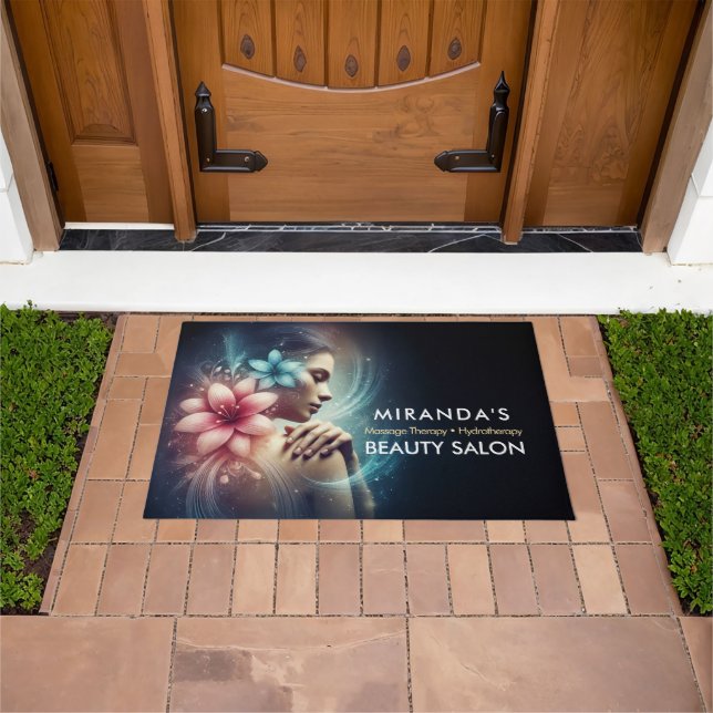 Massage Therapy Healing Hands Energy Spa Wellness Doormat (Outdoor)