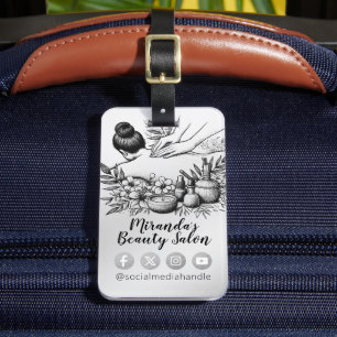 Massage Therapy Healing Hands Energy Spa Wellness Luggage Tag