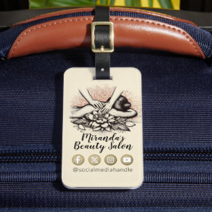 Massage Therapy Healing Hands Energy Spa Wellness Luggage Tag