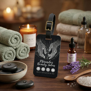 Massage Therapy Healing Hands Energy Spa Wellness Luggage Tag