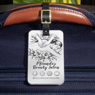 Massage Therapy Healing Hands Energy Spa Wellness Luggage Tag