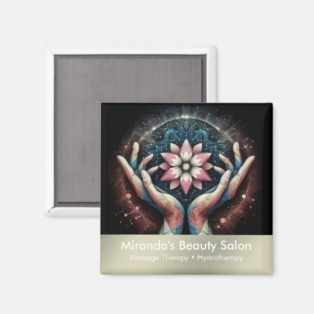 Massage Therapy Healing Hands Energy Spa Wellness Magnet (Front/Back)