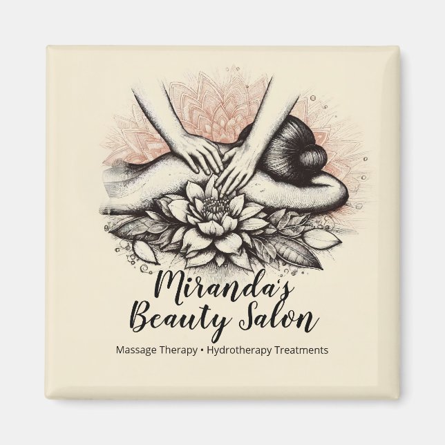 Massage Therapy Healing Hands Energy Spa Wellness Magnet (Front)