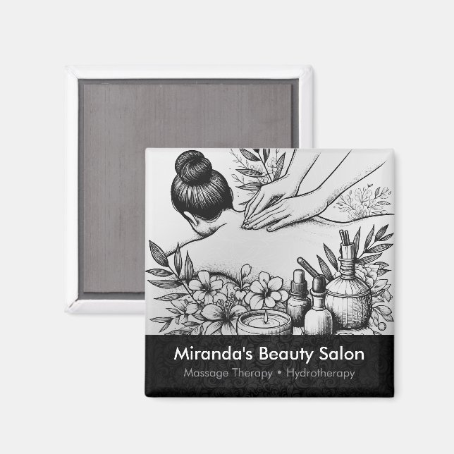 Massage Therapy Healing Hands Energy Spa Wellness Magnet (Front/Back)