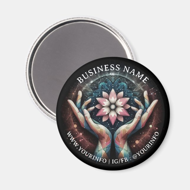 Massage Therapy Healing Hands Energy Spa Wellness Magnet (Front/Back)