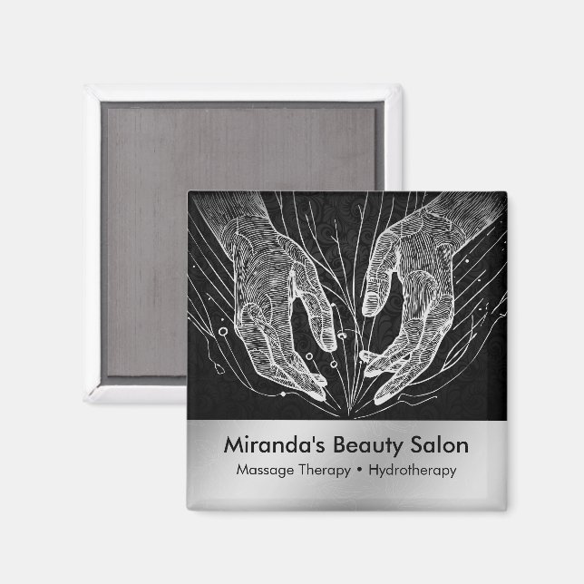 Massage Therapy Healing Hands Energy Spa Wellness Magnet (Front/Back)