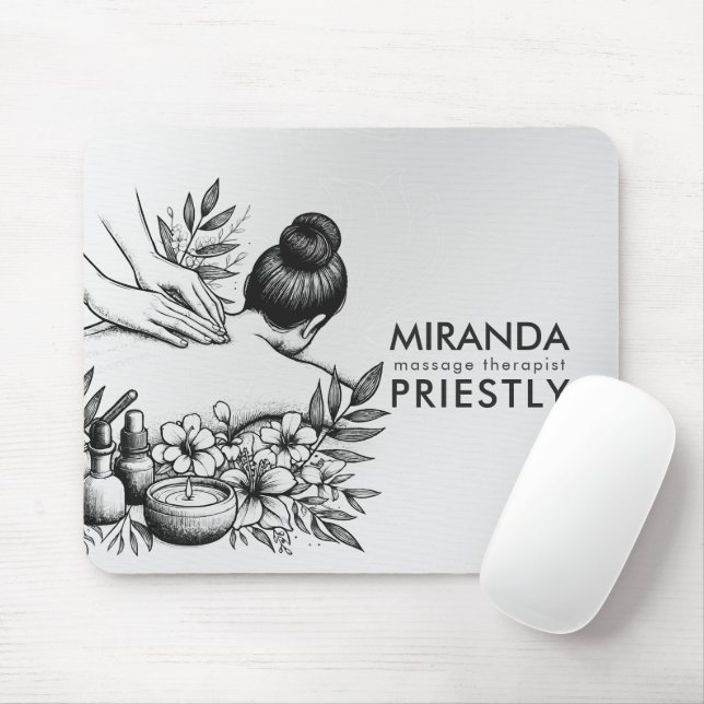 Massage Therapy Healing Hands Energy Spa Wellness Mouse Pad (With Mouse)