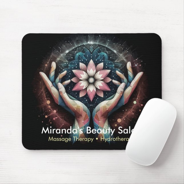 Massage Therapy Healing Hands Energy Spa Wellness Mouse Pad (With Mouse)