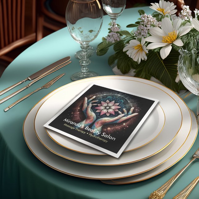 Massage Therapy Healing Hands Energy Spa Wellness Napkins (Creator Uploaded)