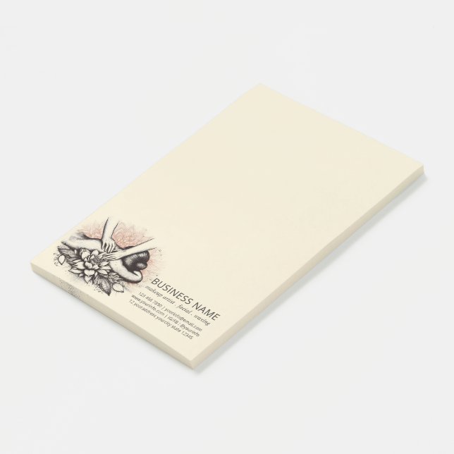 Massage Therapy Healing Hands Energy Spa Wellness Post-it Notes (Angled)